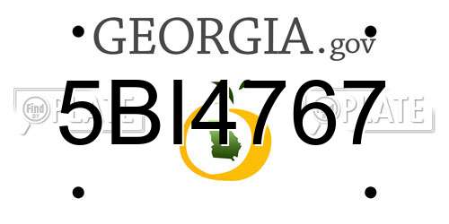 5BI4767 Georgia License Plate