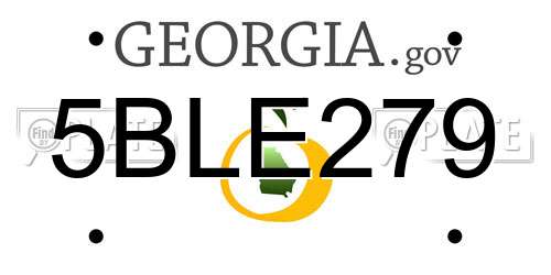 5BLE279 Georgia License Plate