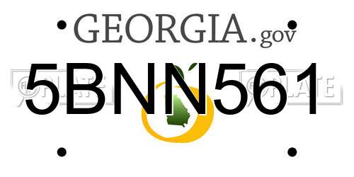 5BNN561 Georgia License Plate