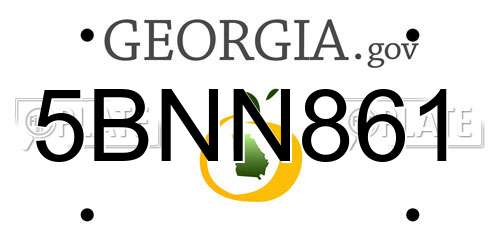 5BNN861 Georgia License Plate