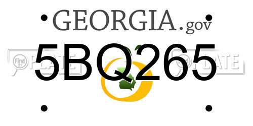 5BQ265 Georgia License Plate