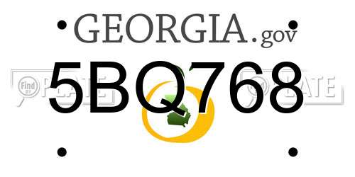 5BQ768 Georgia License Plate