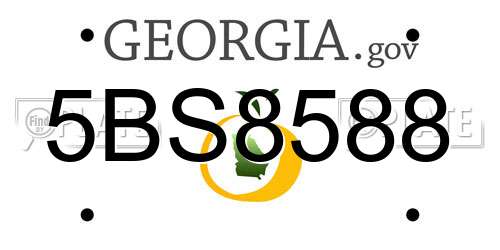 5BS8588 Georgia License Plate