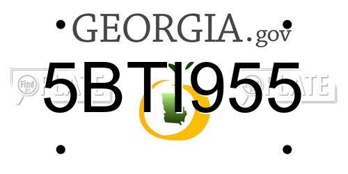 5BTI955 Georgia License Plate
