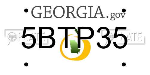 5BTP35 Georgia License Plate