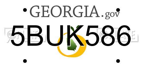 5BUK586 Georgia License Plate