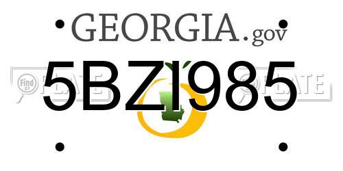 5BZI985 Georgia License Plate