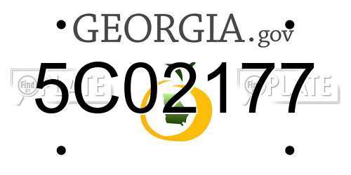 5C02177 Georgia License Plate