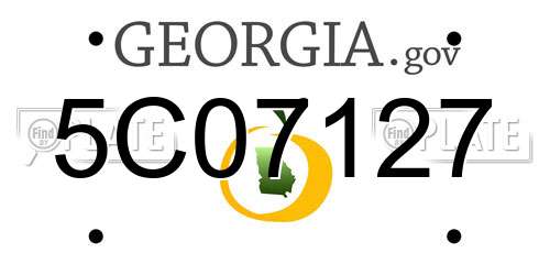 5C07127 Georgia License Plate