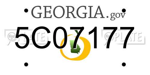 5C07177 Georgia License Plate