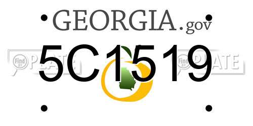 5C1519 Georgia License Plate