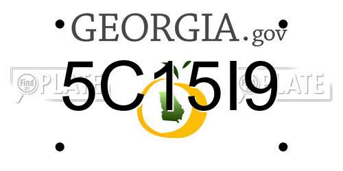 5C15I9 Georgia License Plate