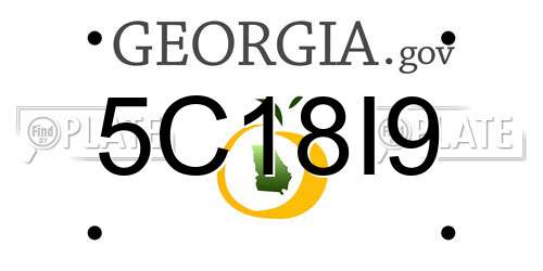 5C18I9 Georgia License Plate