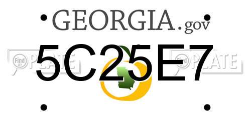 5C25E7 Georgia License Plate