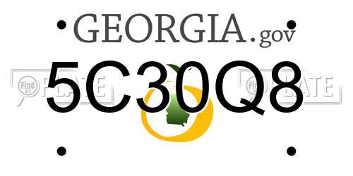5C30Q8 Georgia License Plate