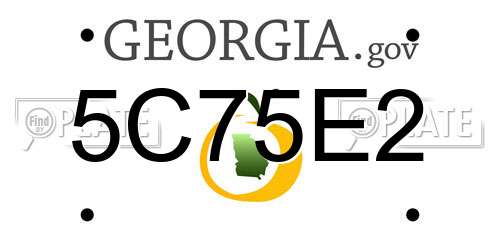 5C75E2 Georgia License Plate