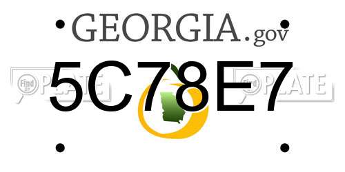 5C78E7 Georgia License Plate