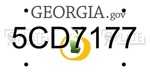 5CD7177 Georgia License Plate
