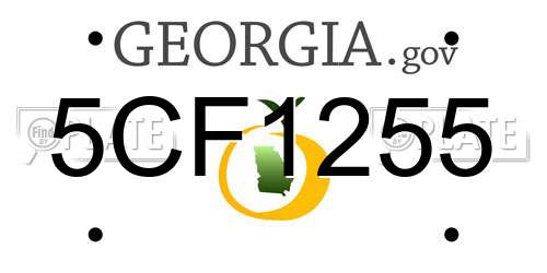 5CF1255 Georgia License Plate