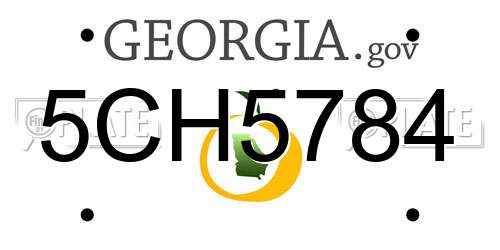 5CH5784 Georgia License Plate