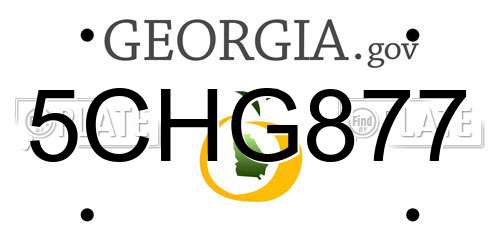 5CHG877 Georgia License Plate