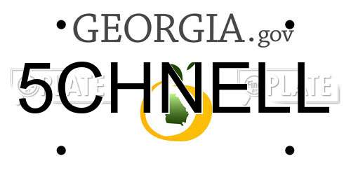 5CHNELL Georgia License Plate
