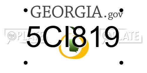 5CI819 Georgia License Plate