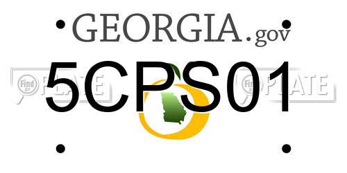5CPS01 Georgia License Plate