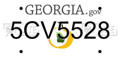 5CV5528 Georgia License Plate