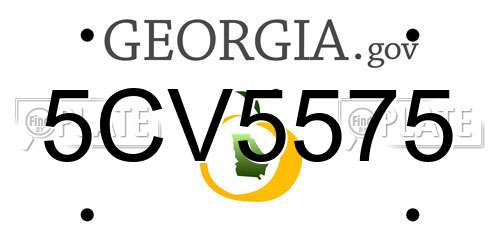 5CV5575 Georgia License Plate
