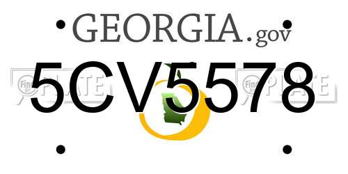 5CV5578 Georgia License Plate