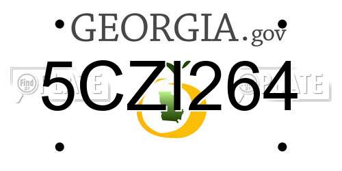 5CZI264 Georgia License Plate