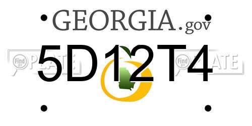 5D12T4 Georgia License Plate