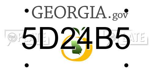 5D24B5 Georgia License Plate