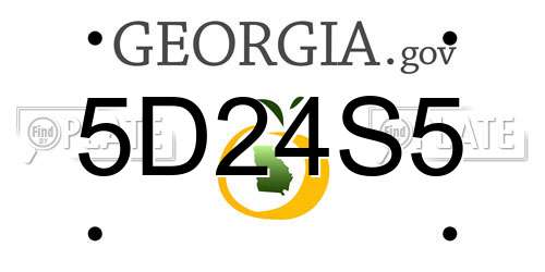 5D24S5 Georgia License Plate