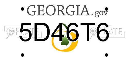5D46T6 Georgia License Plate