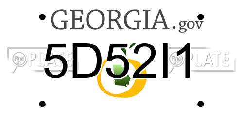 5D52I1 Georgia License Plate