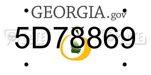 5D78869 Georgia License Plate