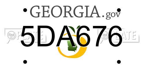5DA676 Georgia License Plate