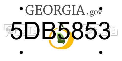 5DB5853 Georgia License Plate