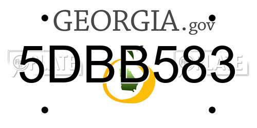 5DBB583 Georgia License Plate
