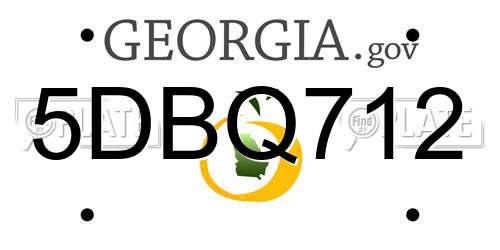 5DBQ712 Georgia License Plate
