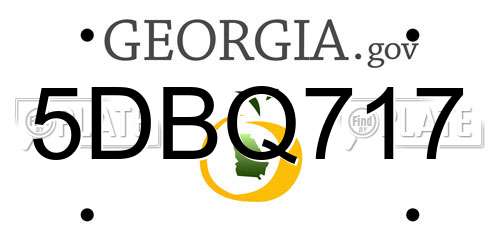 5DBQ717 Georgia License Plate