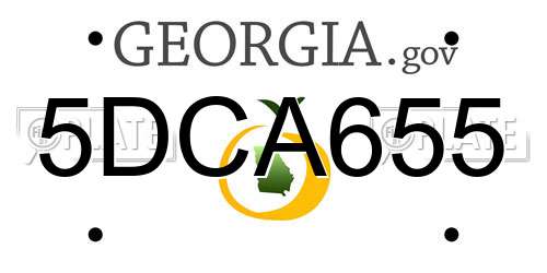 5DCA655 Georgia License Plate