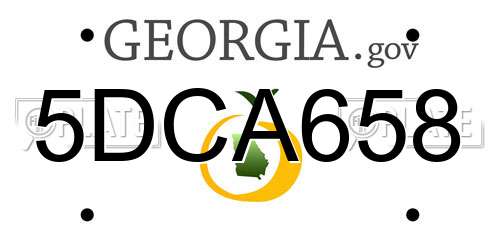 5DCA658 Georgia License Plate