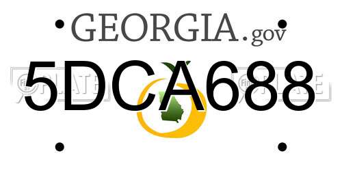 5DCA688 Georgia License Plate