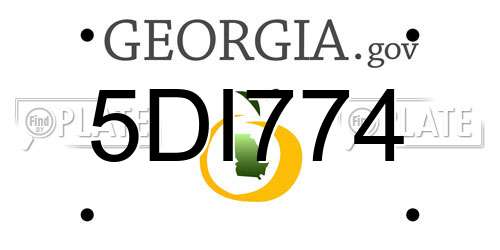 5DI774 Georgia License Plate