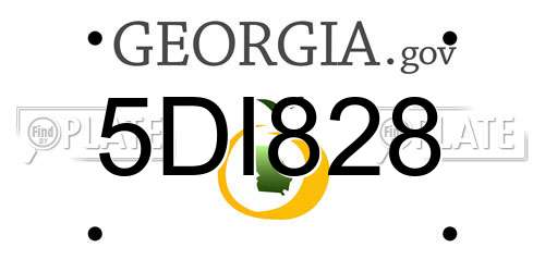 5DI828 Georgia License Plate