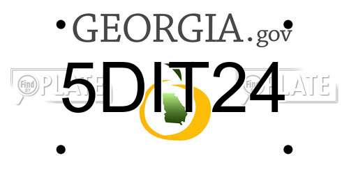 5DIT24 Georgia License Plate