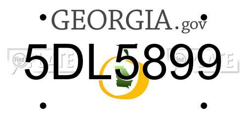 5DL5899 Georgia License Plate